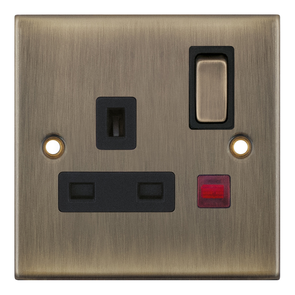 DSL623 1 Gang 13 Socket With Neon DP Switched Selectric UK