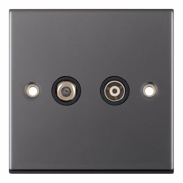 ﻿dsl436 1 Gang F Type Satellite Socket 1 Gang Tvfm ﻿coaxialaerial