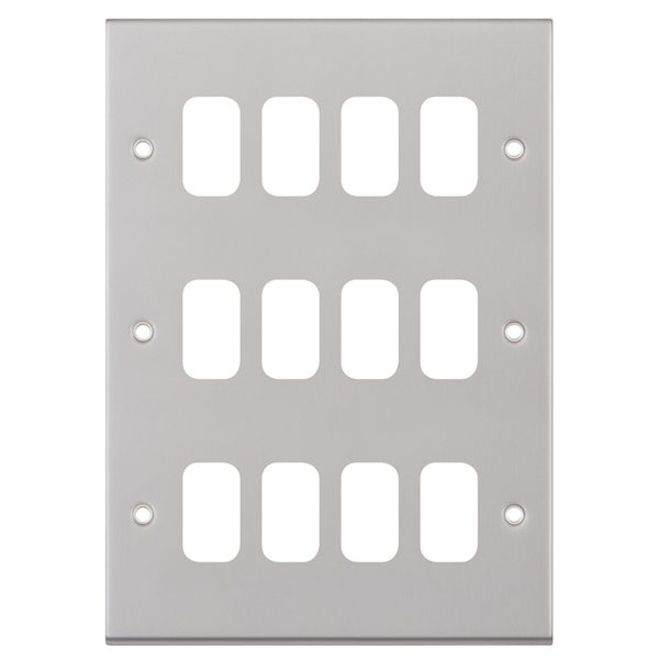 SGRID360-187 12 Aperture Modular Plate – 7M-PRO – Satin Chrome ...